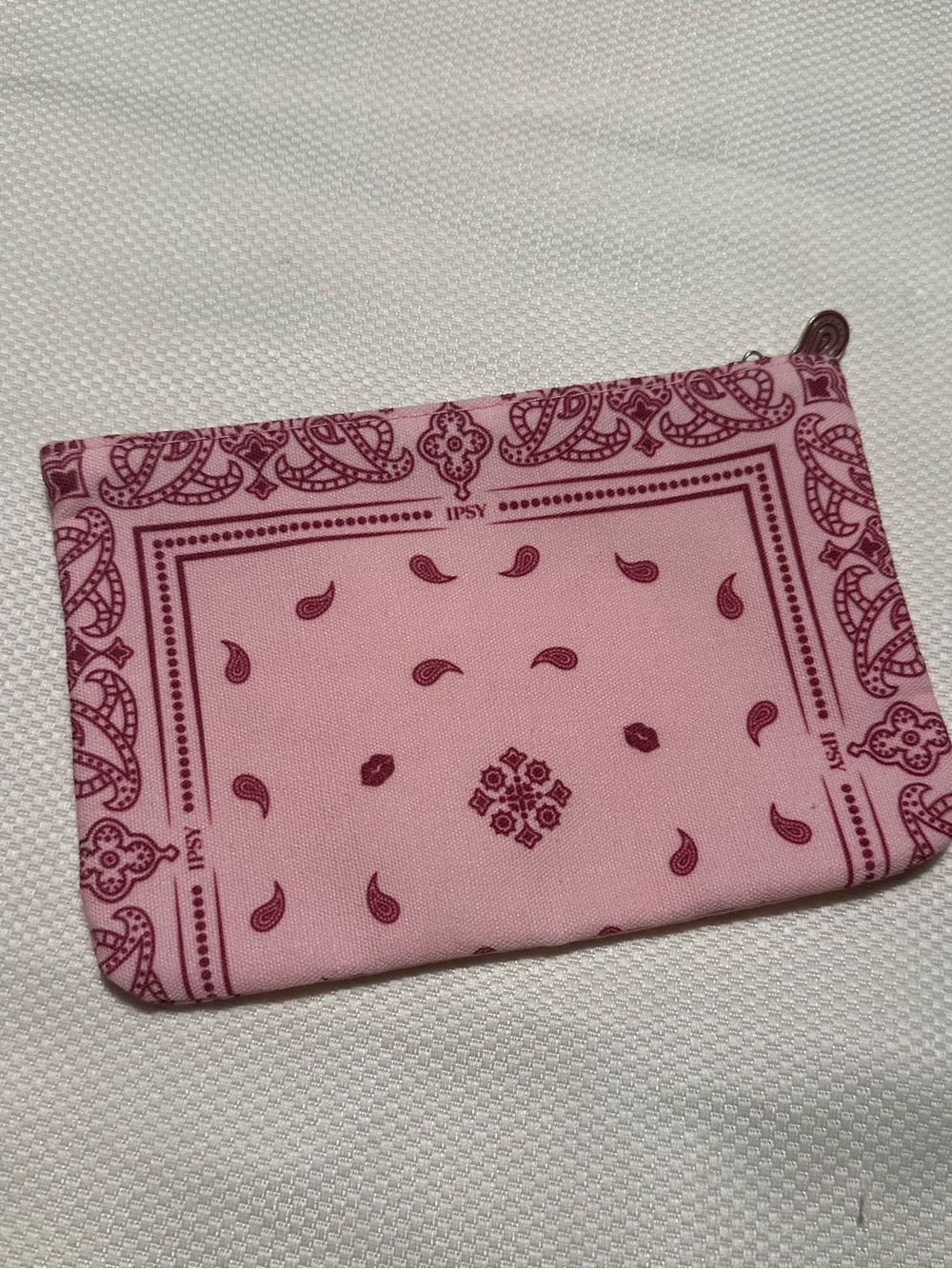 ipsy Pink Paisley-Print Cosmetic Pouch